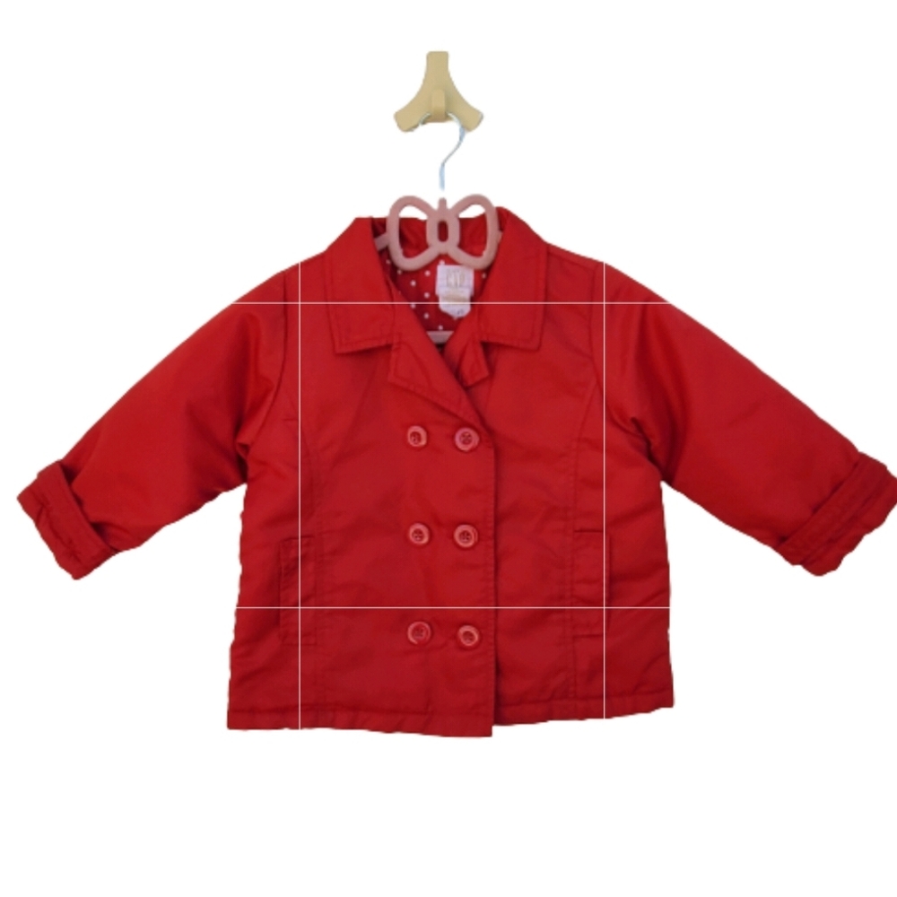 Vintage Baby Gap Double Breasted Red Jacket 24-36 Months